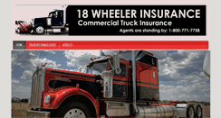 Desktop Screenshot of 18wheeler-insurance.com