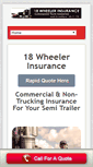 Mobile Screenshot of 18wheeler-insurance.com