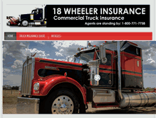 Tablet Screenshot of 18wheeler-insurance.com